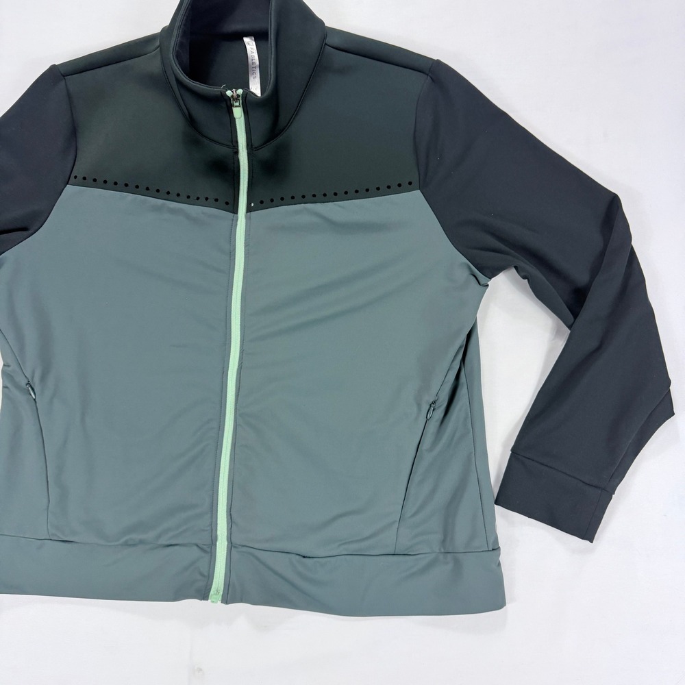 Fabletics Cleo Full Zip Athletic Jacket Green Bla… - image 4